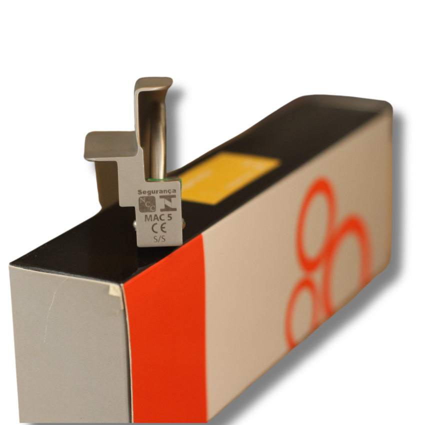 Lâmina Laringo Macintosh Aço Inox Fibra Óptica 5