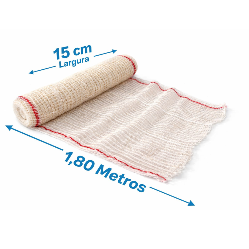 ATADURA DE CREPOM 13 FIOS 15CMX1,80M-STD