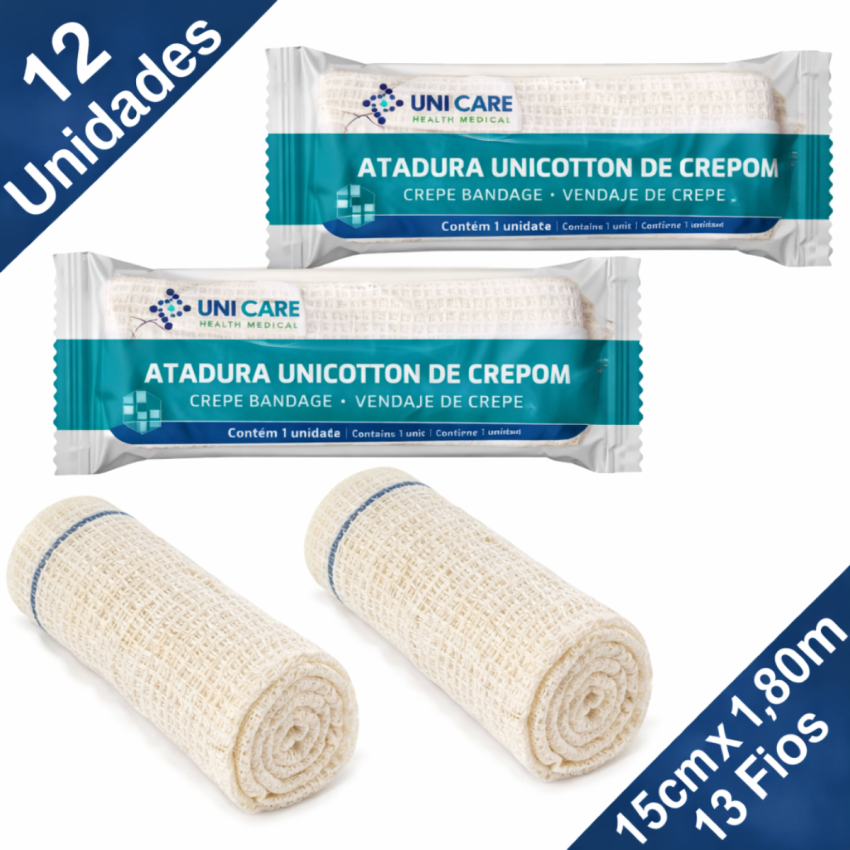 ATADURA DE CREPOM 13 FIOS 15CMX1,80M-STD