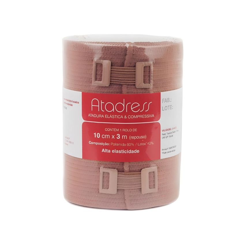 Atadura Elastica E Compressiva Atadress 10cm X 3,0m