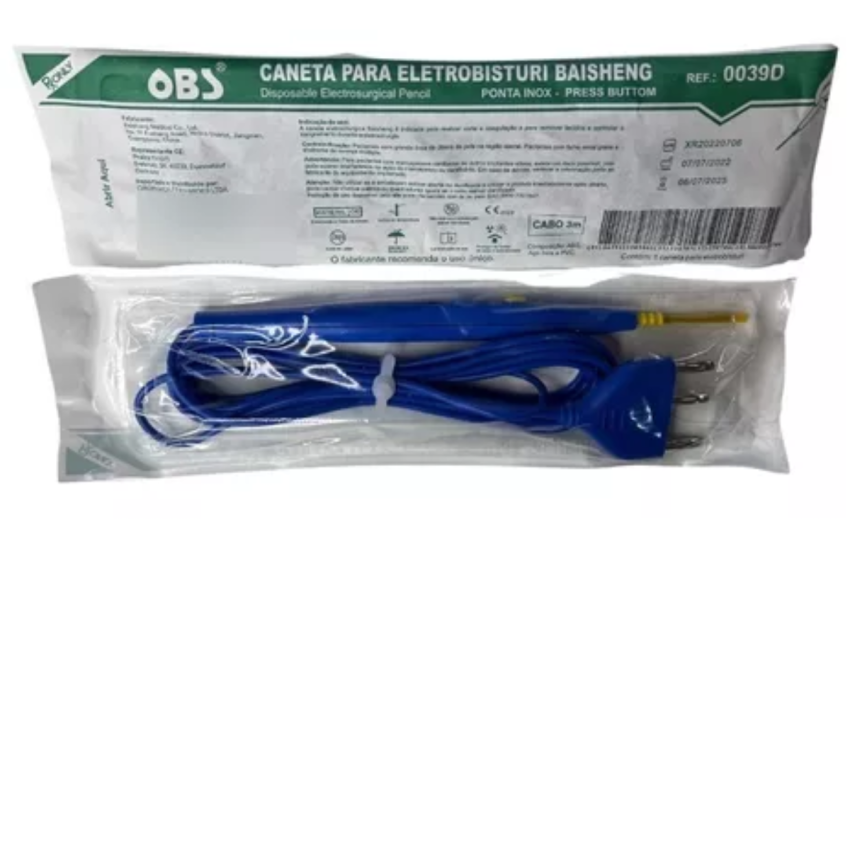 Caneta Descartável Eletrobisturi Baisheng 0039D