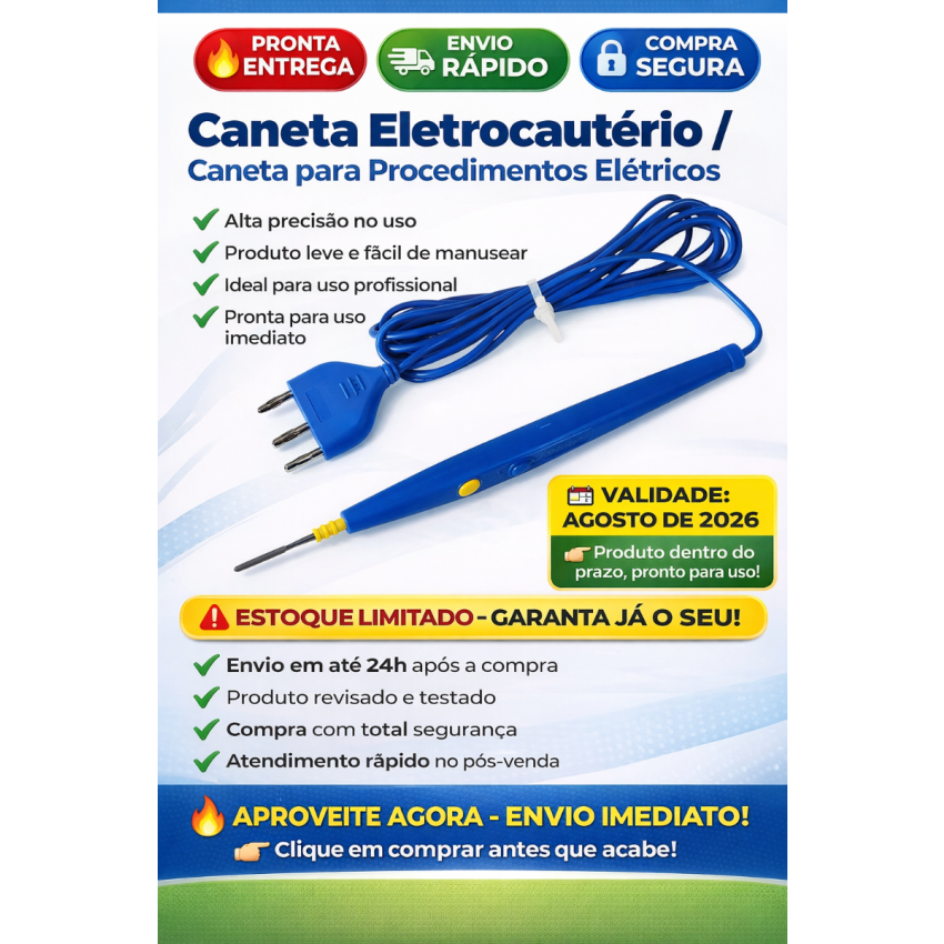 Caneta Descartável Eletrobisturi Baisheng 0039D