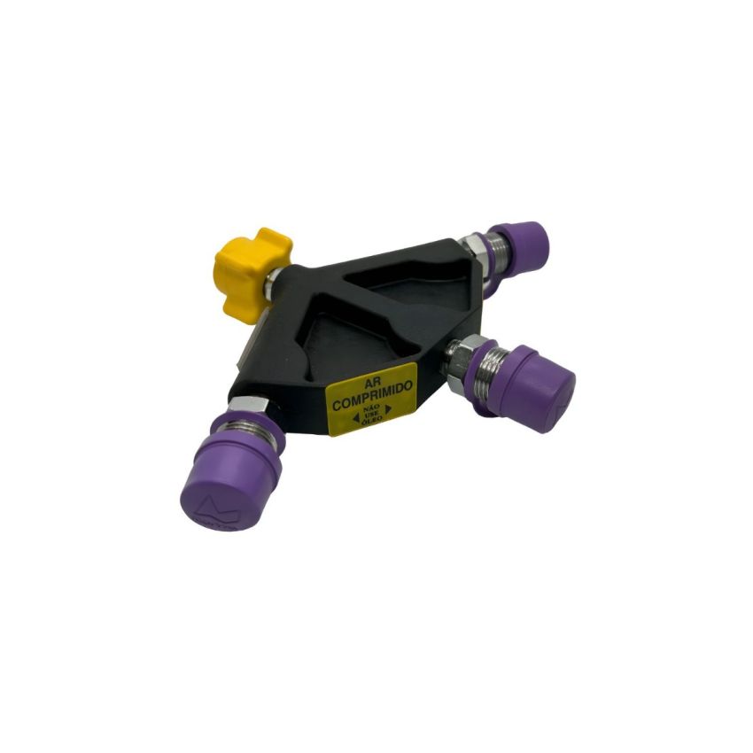 Tomada De Nylon Tripla Ar Comprimido