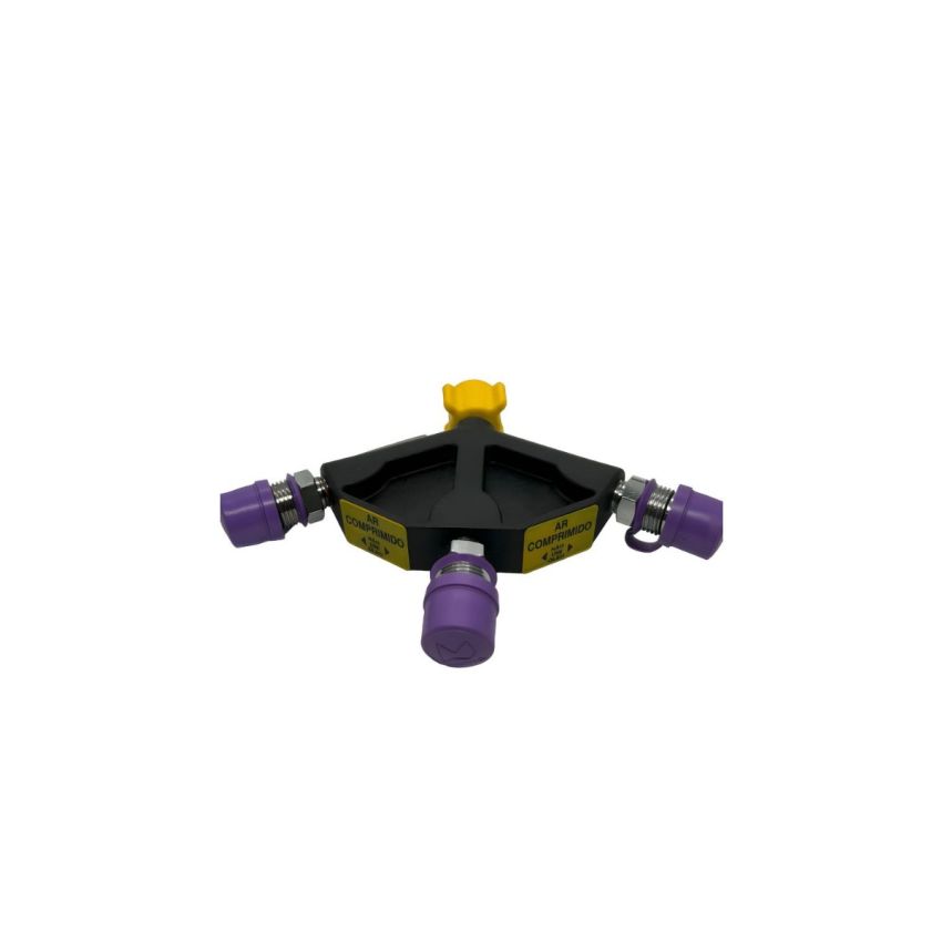 Tomada De Nylon Tripla Ar Comprimido